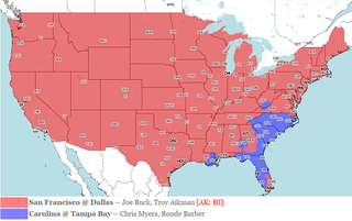 Illustration for article titled Your NFL Week 1 Viewing Maps